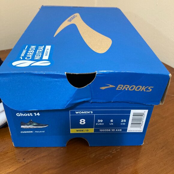 Brooks Ghost Sneakers Size 8 Wide D Blue - Picture 6 of 7